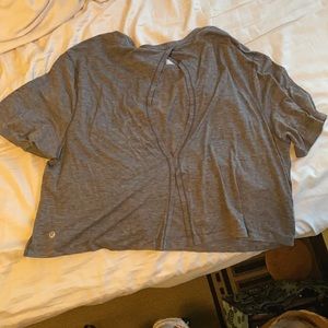 Lulu Lemon grey open back top